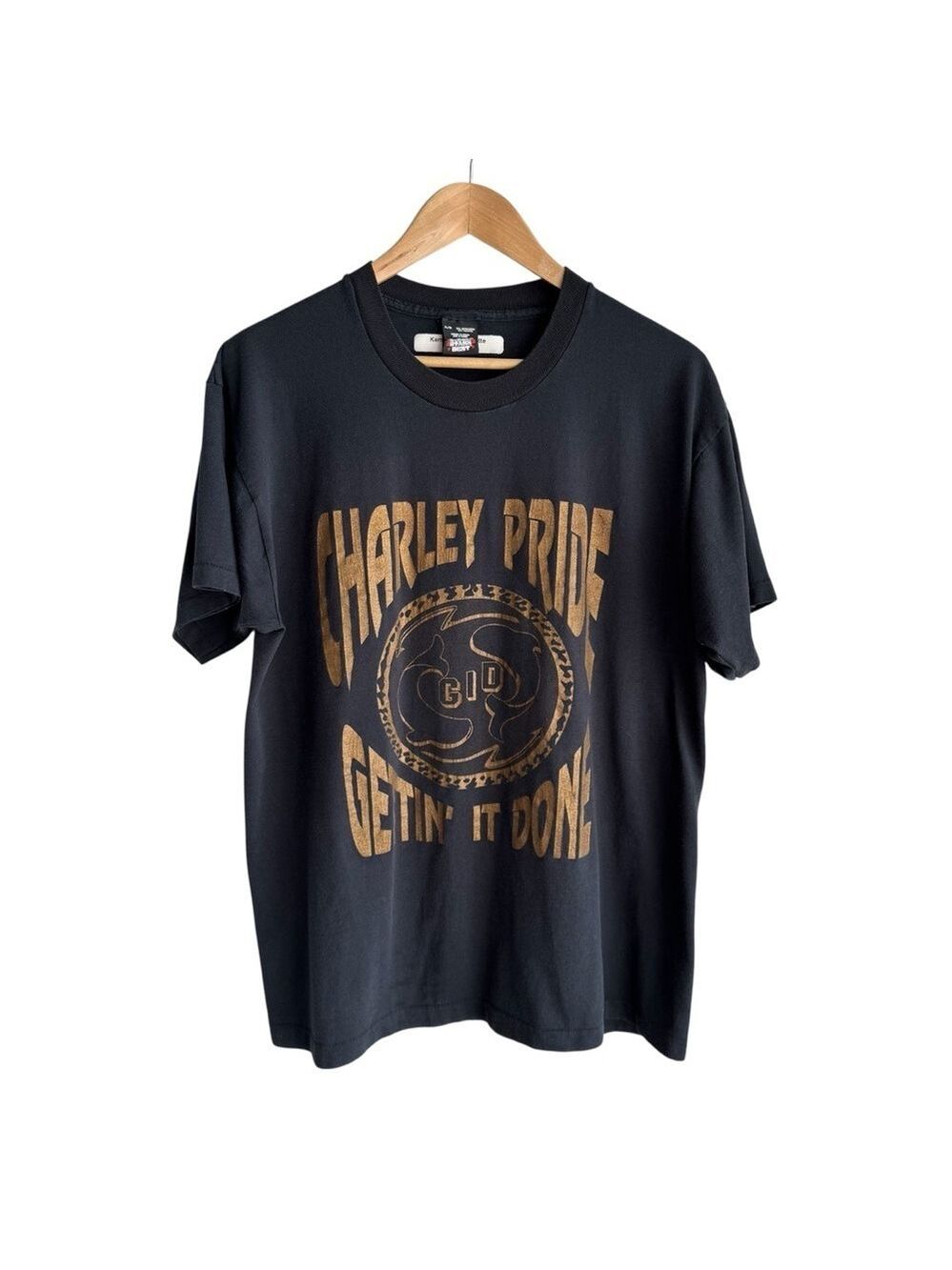 Vintage Charley Pride Graphic T-Shirt XL Black Gettin It Done Band Tee Canada